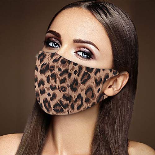 Leopard print face mask for women