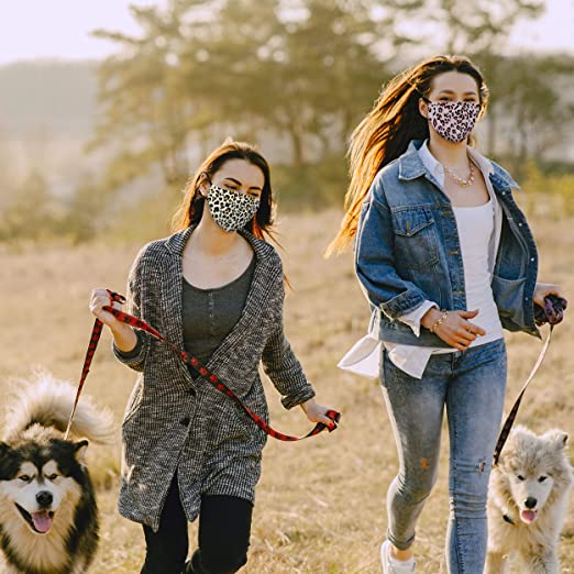 Leopard print mask for women