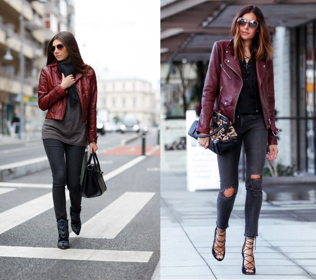 stylish leather jackets for women