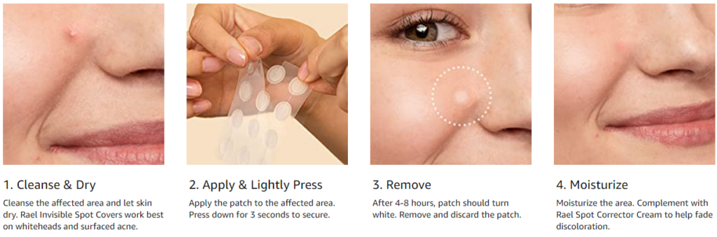 steps to apply pimple patches