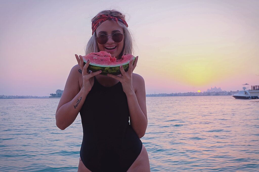 woman with Watermelon