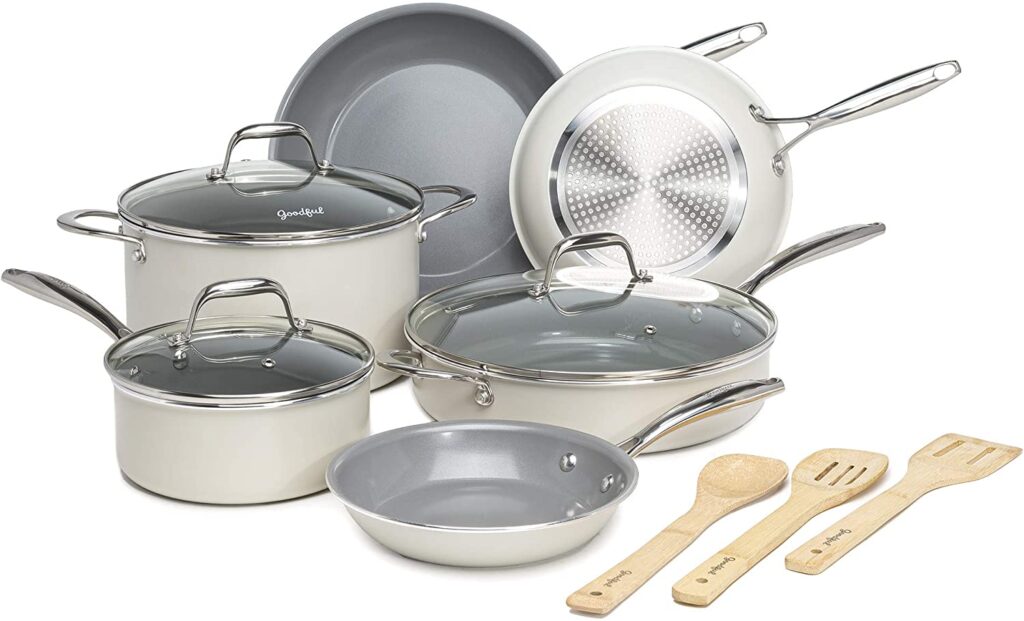 Goodful Ceramic Cookware Set with Titanium